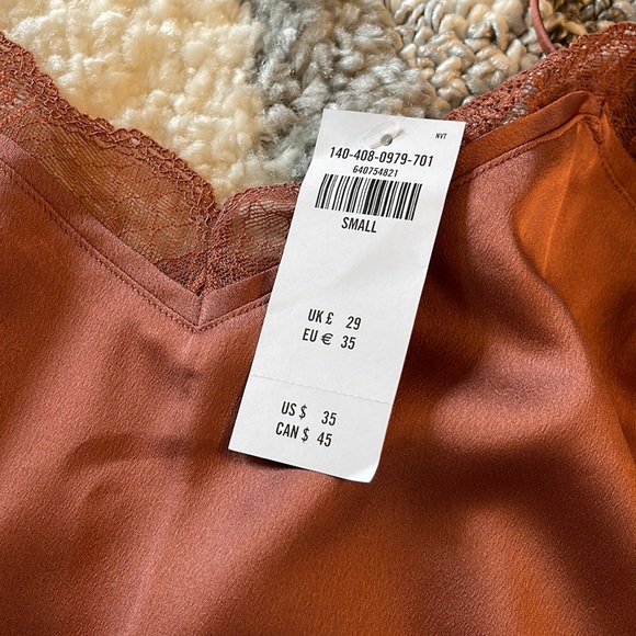 NWT Abercrombie silk mauve pink tank small S - Picture 2 of 4
